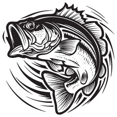 Fish silhouette vector illustration