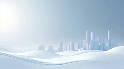Fototapeta premium winter city landscape