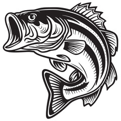 Fish silhouette vector illustration