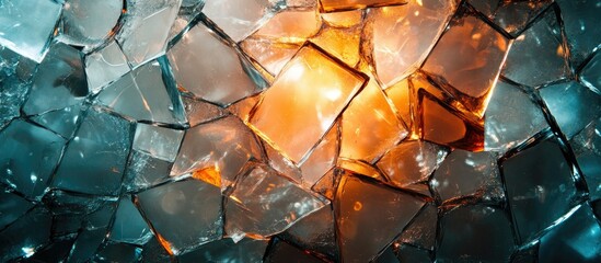 Shattered Glass: A Study in Contrasting Colors and Textures
