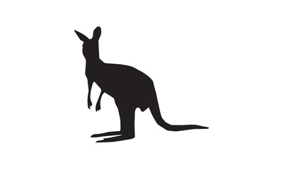 kangaroo silhouette vector