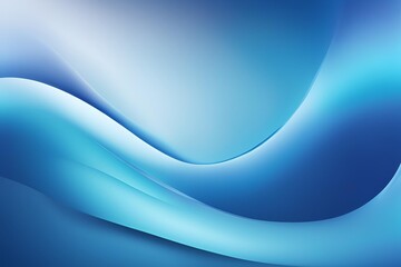 Naklejka premium Gradient blue abstract background with a soft curve and smooth lighting.