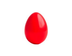 The red Easter egg template is isolated