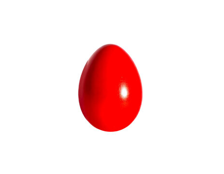 The red Easter egg template is isolated