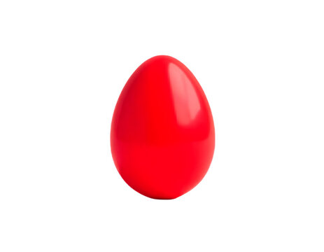 The red Easter egg template is isolated
