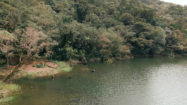 Mountain Lake Slow Drone Movement