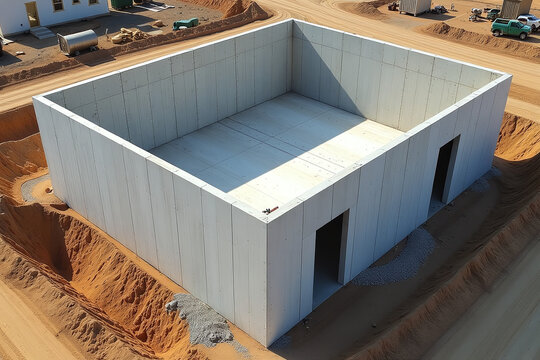 concrete structure built skilled laborers nearly complete