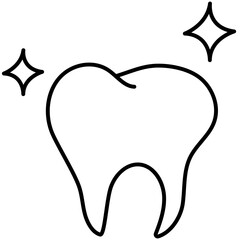tooth line icon