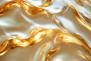 Liquid gold metal surface, seamless looping.