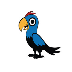 A parrot cartoon vector illsulation