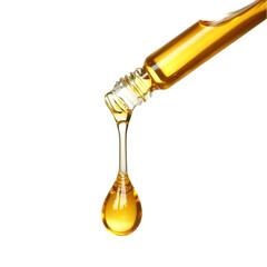 Golden Oil Dropping from Pipette  Essential Oil  Serum  Liquid  Skincare  Beauty  Amber  W