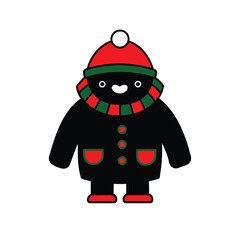 A cute cartoon christmas santa vector illustration