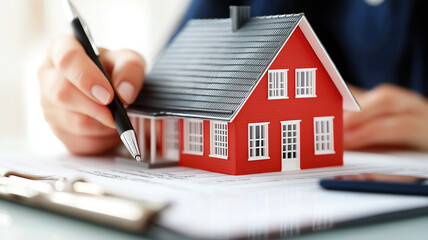 Securing Your Dream Home: Realtor Signs Mortgage Agreement for Happy Young Client - Exploring the Concept of Home Loan and Property Ownership
