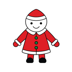 A cute cartoon christmas santa vector illustration