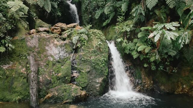 Hidden Waterfalls Philippines Drone Jib Up