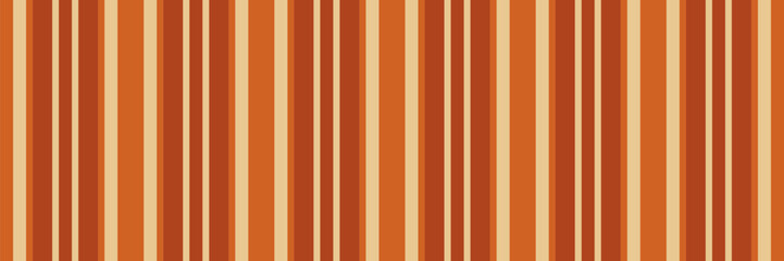 Obraz premium Seasonal background textile texture, fantasy vector vertical seamless. Cloth lines stripe pattern fabric in orange and amber colors.