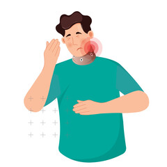 Neck Cervical Collar for Spondylitis -  Stock Illustration