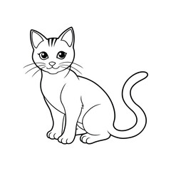 Obraz premium Cat silhouette vector illustration