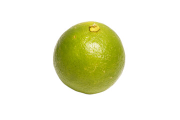 Fresh Whole Green Lime Isolated on White Background for Use