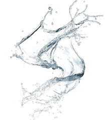 Blue water splash or wave splash isolated on transparent background png .generated ai