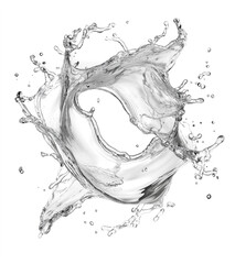 Blue water splash or wave splash isolated on transparent background png .generated ai