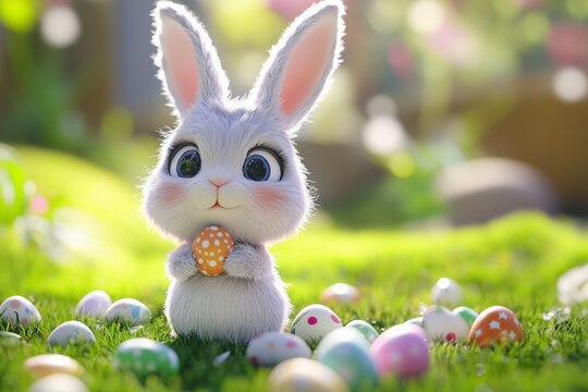 Cute little rabbit bunny cartoon animal illustration vector design