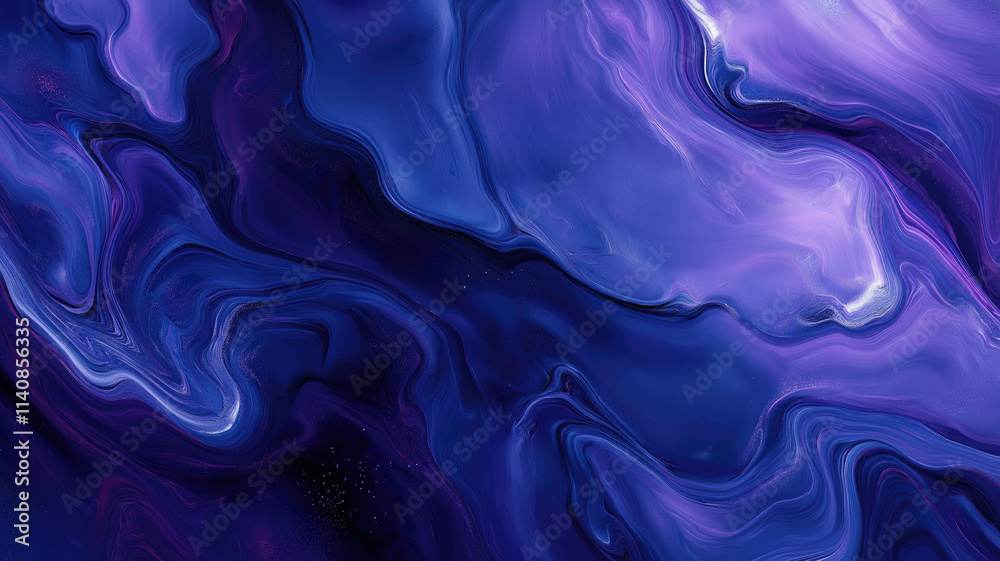 Wall mural blue and purple galaxy background created with generative ai technology