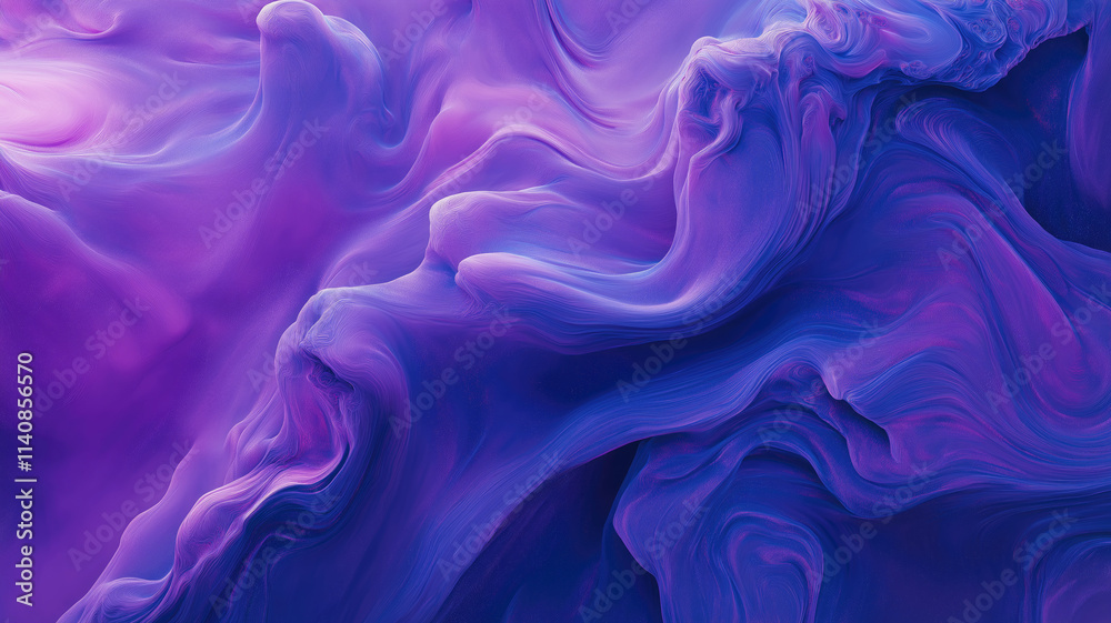 Wall mural blue and purple galaxy background created with generative ai technology