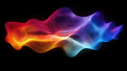Obraz premium Colorful light trails with motion effect. Illustration of high speed light effect on black background. generative AI.