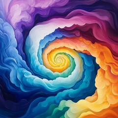 A vibrant swirl of colors representing unity and harmony in diversity.