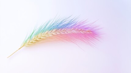 foxtail grass dye in pastel on white background 