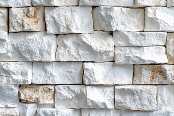 White and beige stone wall texture.
