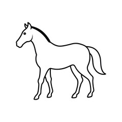 Horse silhouette vector illustration