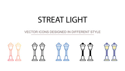 Streat Light icon design with white background stock illustration