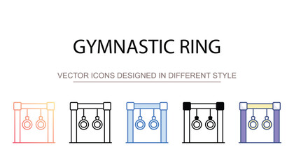 Gymnastic Ring icon design with white background stock illustration