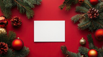 Flatlay Christmas Card Mockup