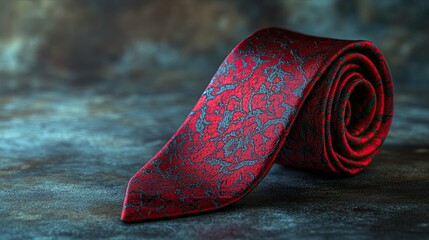 Elegant red tie on fathers day. Generative AI