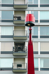 Red street lamp