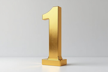 gold number one stands tall symbolizing success excellence simple yet elegant