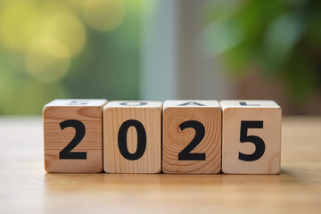 hand translated wooden cubes new business goals strategies