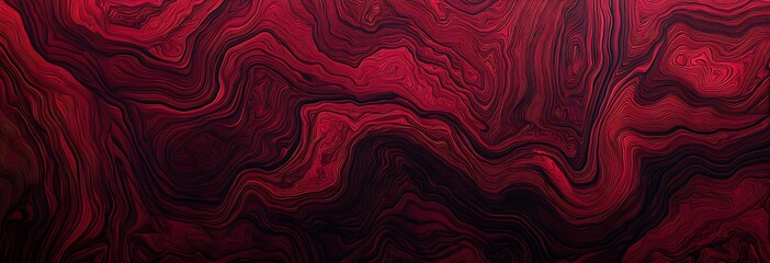 Abstract Red And Black Swirling Wave Pattern