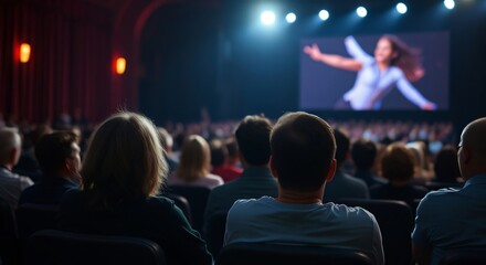 Cinema audience, back view
