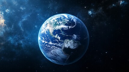 Obraz premium Sustainable development illustration with ocean and Earth