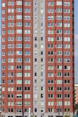 Front view of tall building