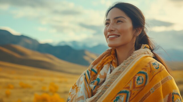 A radiant woman smiles confidently, embodying strength and grace as she celebrates International Women's Day. She represents the diverse Women of the world, inspiring unity and empowerment.