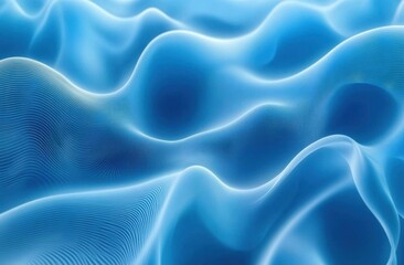 Obraz premium Blue background with smooth curves and wavy lines, creating an abstract design The color is a bright blue, evoking the feeling of water or sky Generative AI