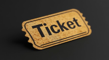 White background and stylish &ldquo;Ticket&rdquo; wordmark for event advertising.