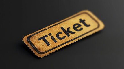 The word “Ticket” as a key element of the ticketing concept.