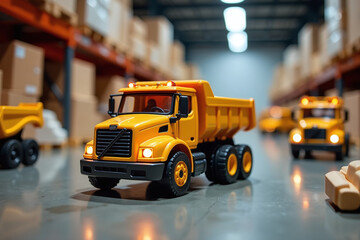 miniature trucks happy new year bring joy excitement warehouse concepts construction