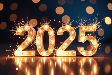 new year sparkling event many people around world january